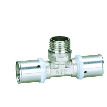 Press Fittings of Male Tee for Aluminium Plastic Pipe